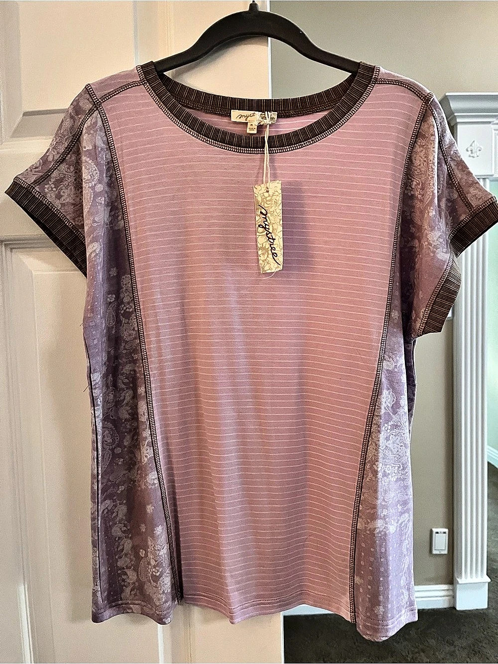 Mystree Striped Top Size Medium NWT